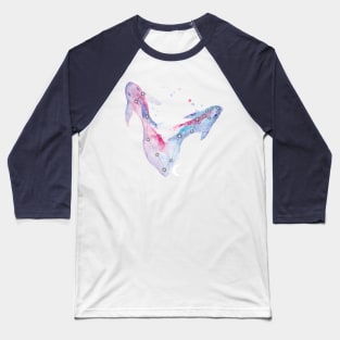 Pisces Galaxy Watercolor Baseball T-Shirt